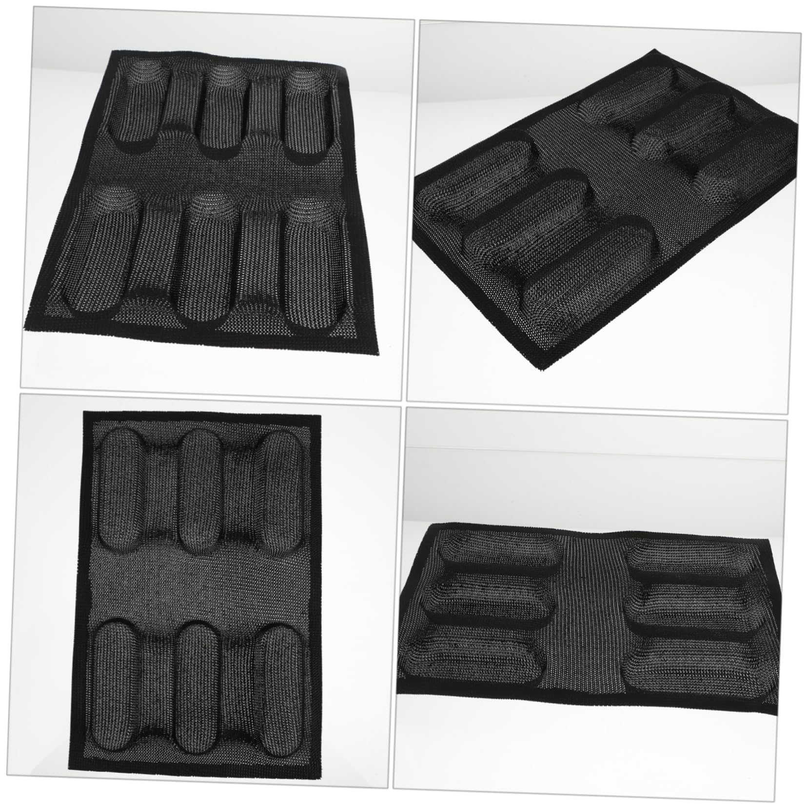 Amosfun 2 Pièces Moule À En Silicone Moules À Éclairs s À Chocolat Glacé À À Sandwich Antiadhésif À En Fibre De Verre Ustensiles De Cuisson Antiadhésifs Noir