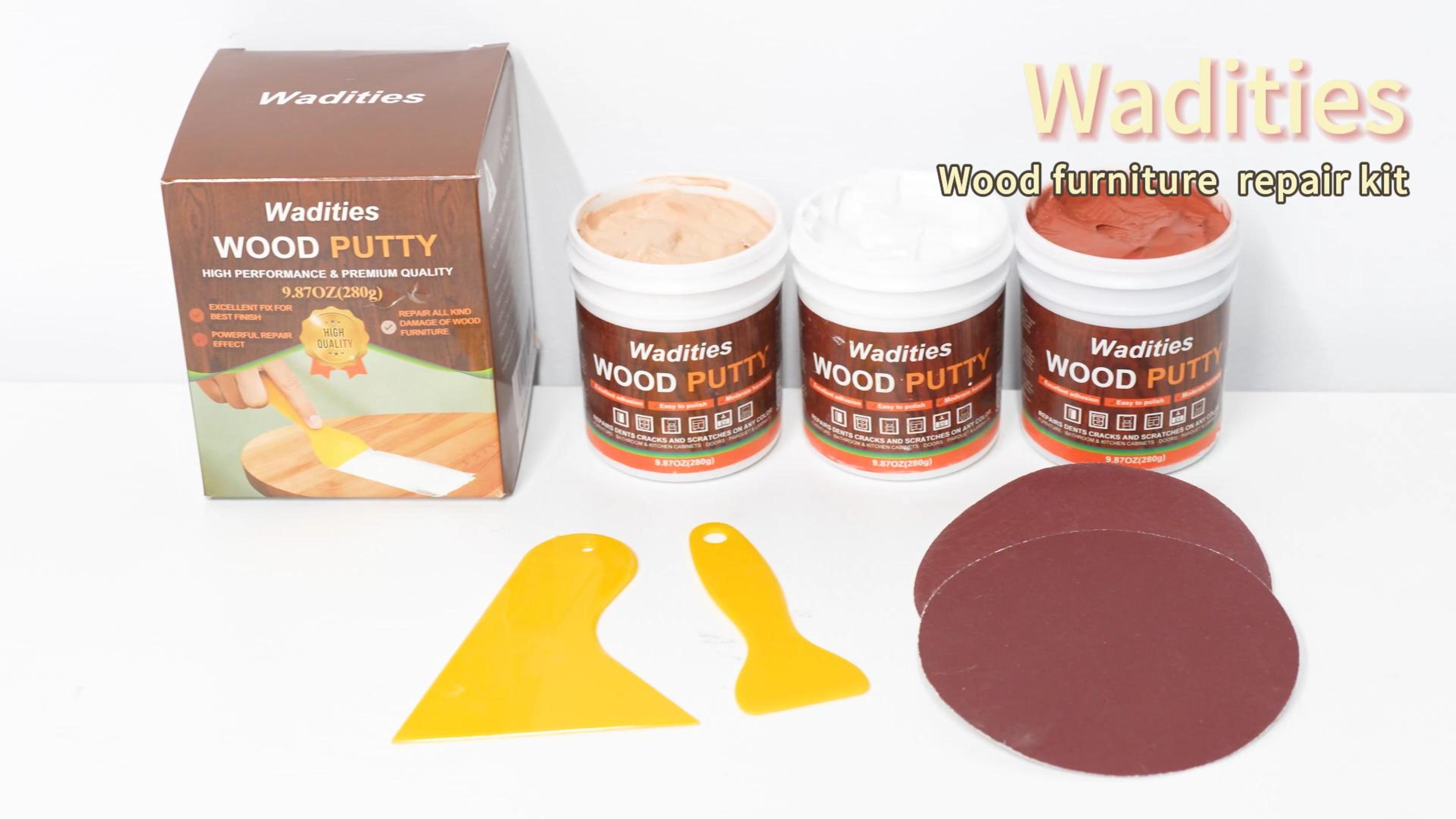All Purpose Wood Filler, Wood Repair Kit, Quick Drying Wood Filler Putty, Quickly Repairs Holes, Cracks Of Window, Wooden Furniture, Floor, Door, Interior/Exterior, Paintable & Stainable