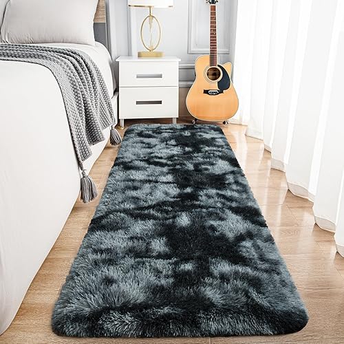 Miniatura 43 de Noahas Alfombras Esponjosas de Arcoíris para Dormitorio de Niñas, 2x4 Alfombra Peluda Rosa para Cuarto de Niños, Alfombras de Área Peludas para Sala
