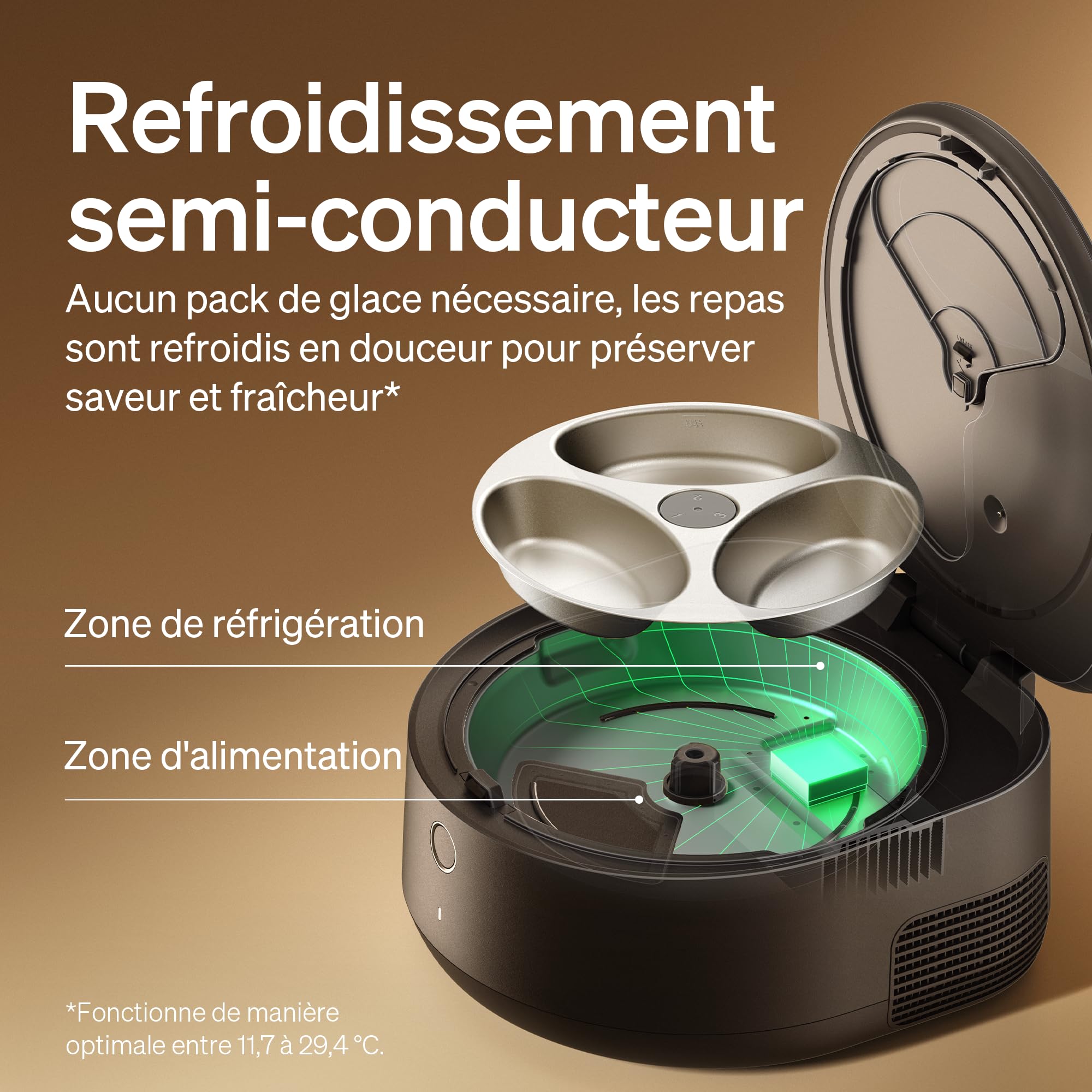 PETLIBRO Distributeur Automatique de Nourriture Humide en Acier Inoxydable, Lave-Vaisselle, Wi-FI 2,4 GHz, Refroidissement par Semi-Conducteur, Distributeur Croquettes Chat, Fraîcheur 3 Jours