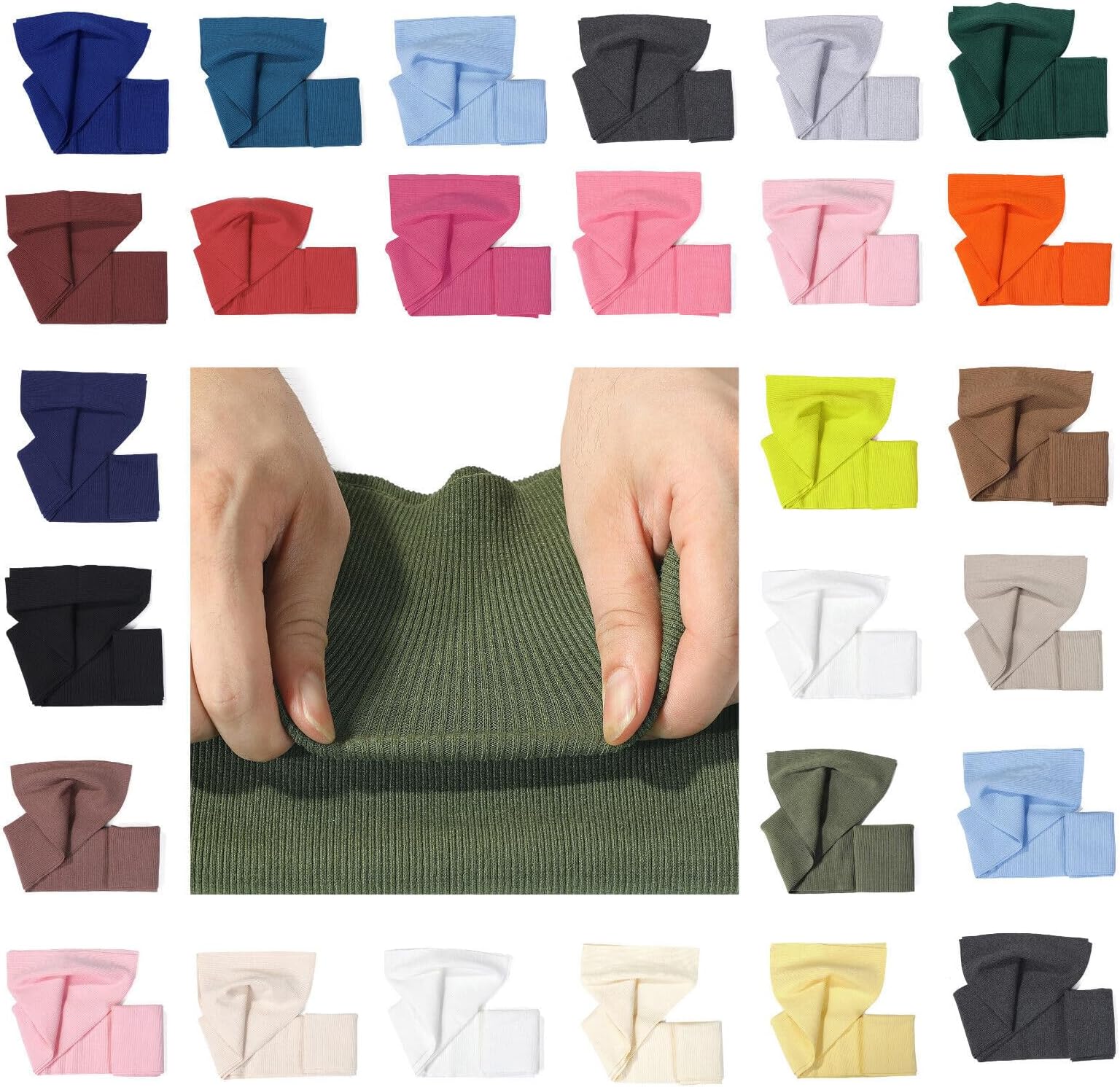 Knit Rib Elastane Waistbands Ribbing Strip, Neotrims Stretch 2 x 2 Fabric Material, Great Recovery Resilient. Use Garment Cuffs, Collars, Welt Edge. 100cms x 20cms Panel. Charcoal Grey, 1 Strip