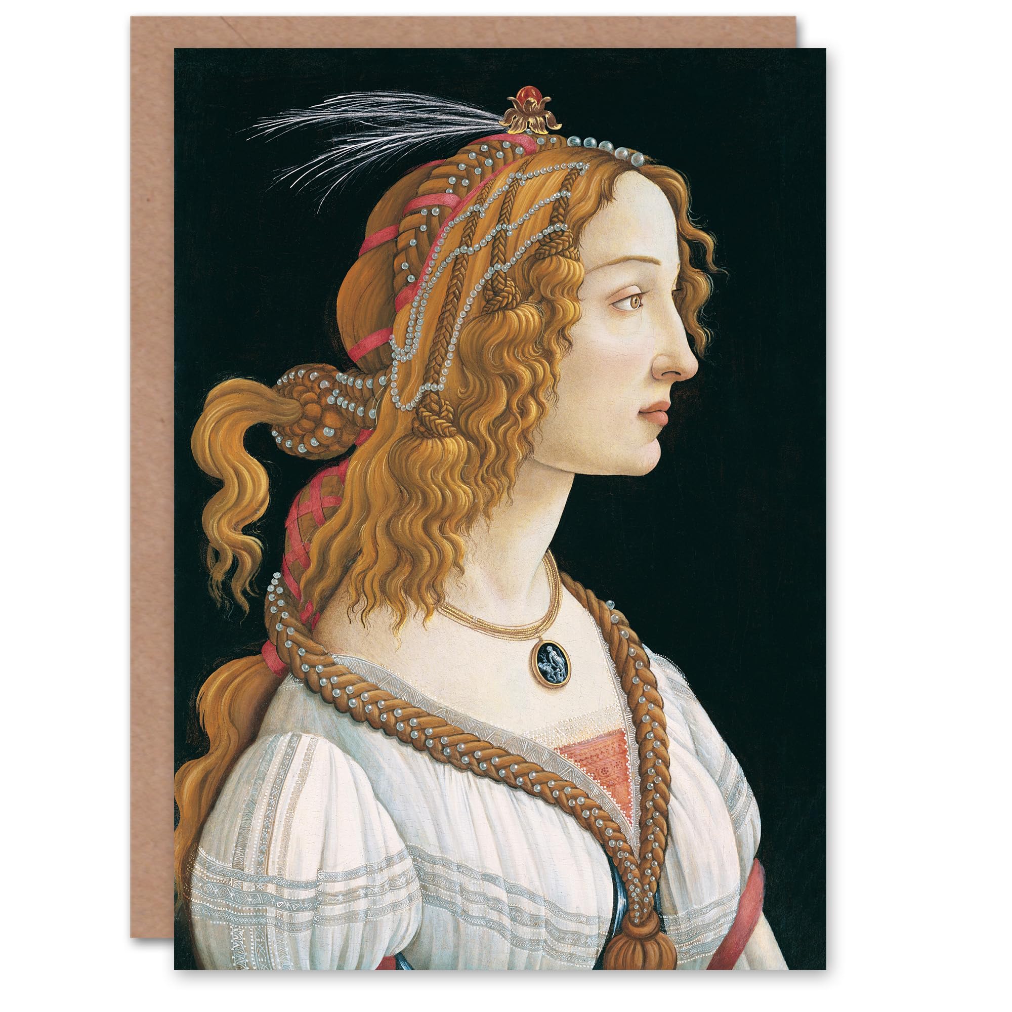Artery8 Sandro Botticelli Art Card Idealized Portrait of a Lady