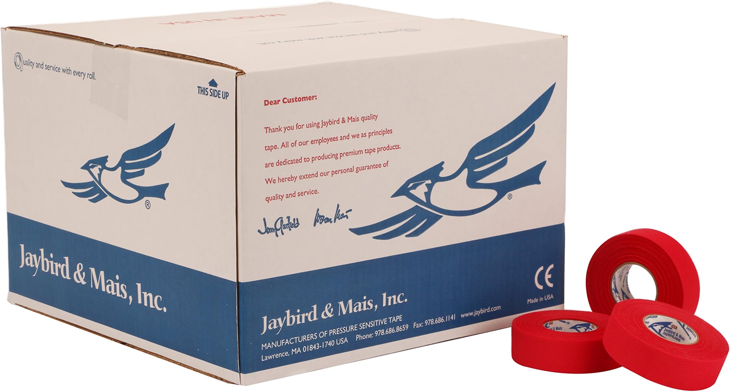 Jaybird & Mais Bulk Case Pack Cloth Hockey Tape, Red