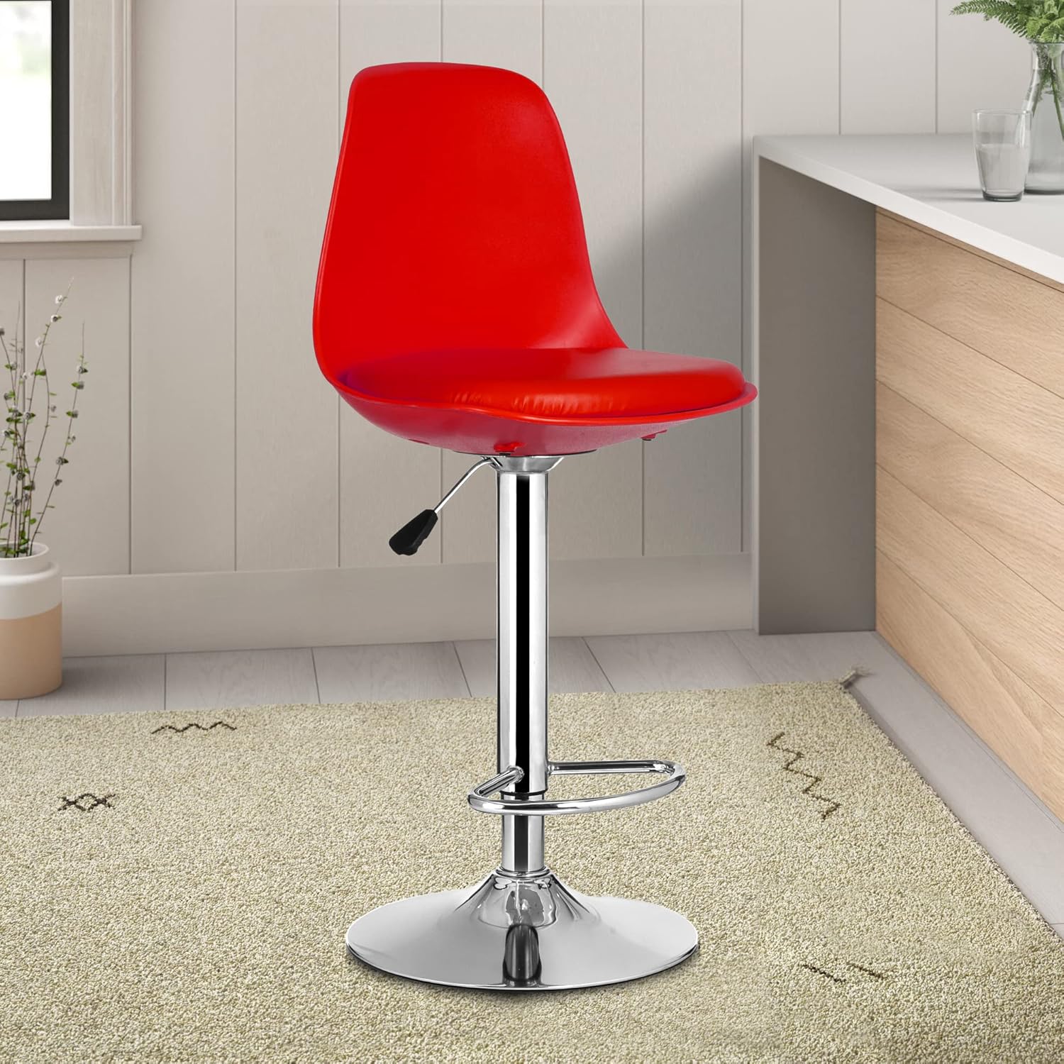 ASTRIDE Rapid High Bar Chair/Kitchen Stool in Red Amazon.in Home