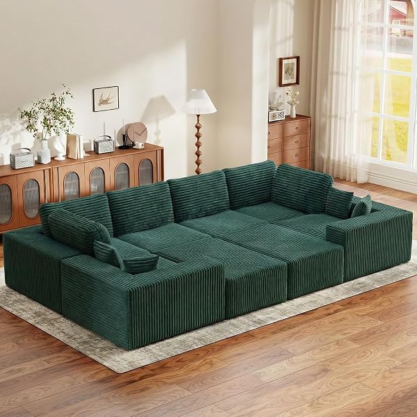 U Shaped Cloud Couch Modular Sectional Sofa with Deep Seat