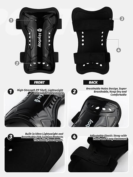 Kids Soccer Shin Guards and Socks Toddler Soccer Shin Pads Protective Defender Gear for Boys Girls Ages 3-15 Great for Training, Matches, Inspired by The World Cup - 3