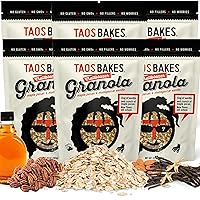 Vista 4 de Taos Bakes - Granola de nuez de arce y vainilla de Madagascar - Snack crujiente de granola para el desayuno, sin gluten, sin OMG, sin rellenos, 10