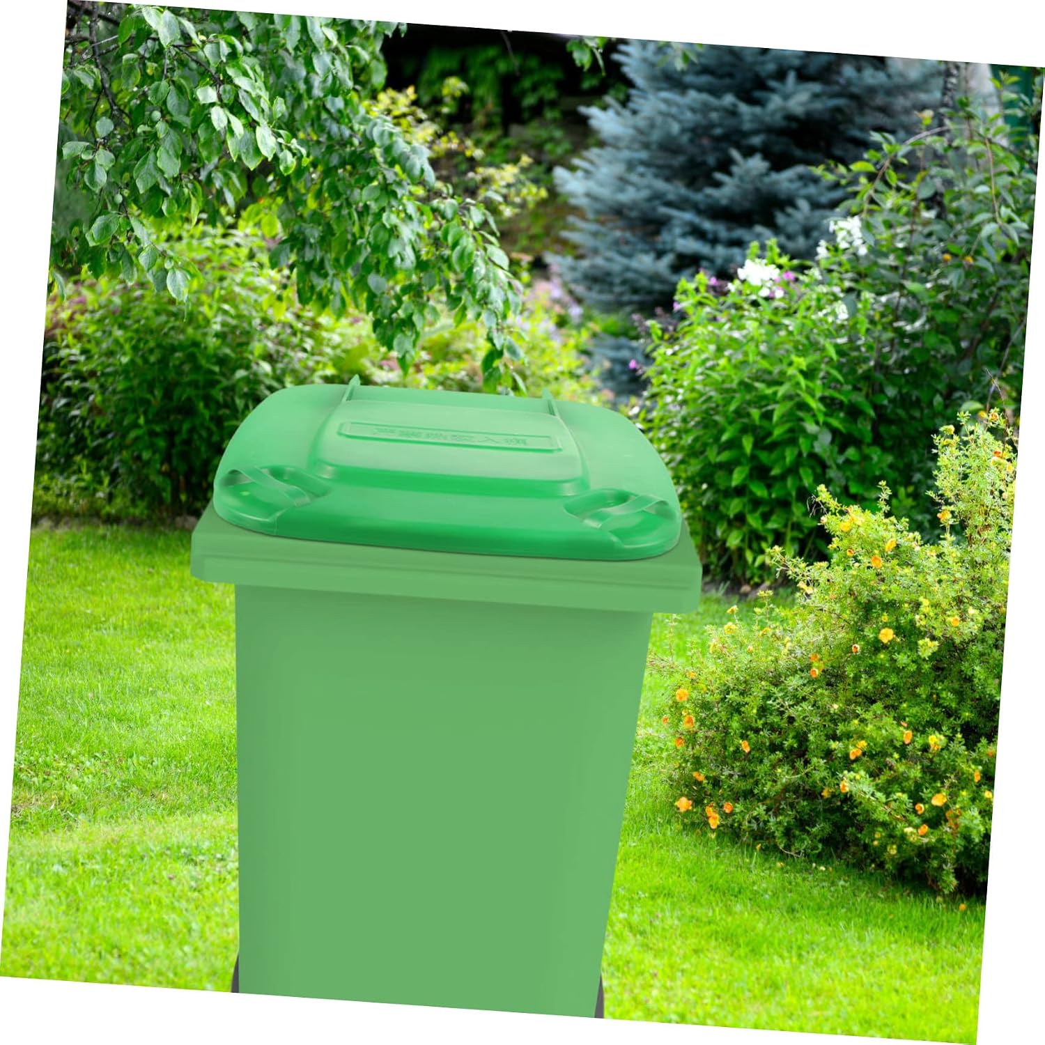 VICASKY Plastic Garbage Can Lid Replacement for Waste Bin Sanitation Trash Can Cover in Grass Green Easy to Install Protector for Home Office Park and Public Spaces