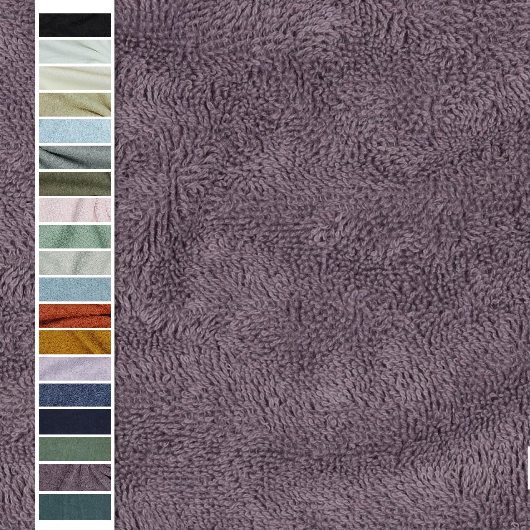 VmG-Store Terry Cloth Fabric Sold by the Metre 15 Colours for Sewing Bathrobe Terry Cloth Fabric 145 cm Width (058 I Grape)