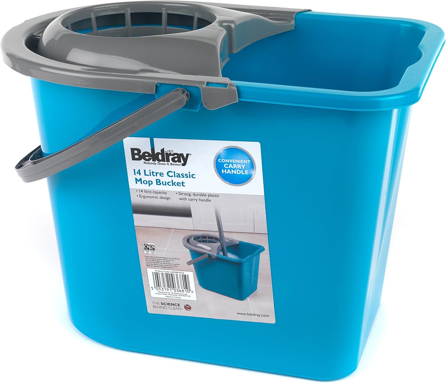 Beldray COMBO5773A Large Mop Buckets, Pack of 7, Bucket with Convenient Carry Handle, 14 Litre