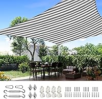 Vista 16 de Quictent - Toldo de sol de 6.1x7.9 m para patio, 185GSM, toldo rectangular resistente para exteriores con protección UV, toldo de sol para el jardín