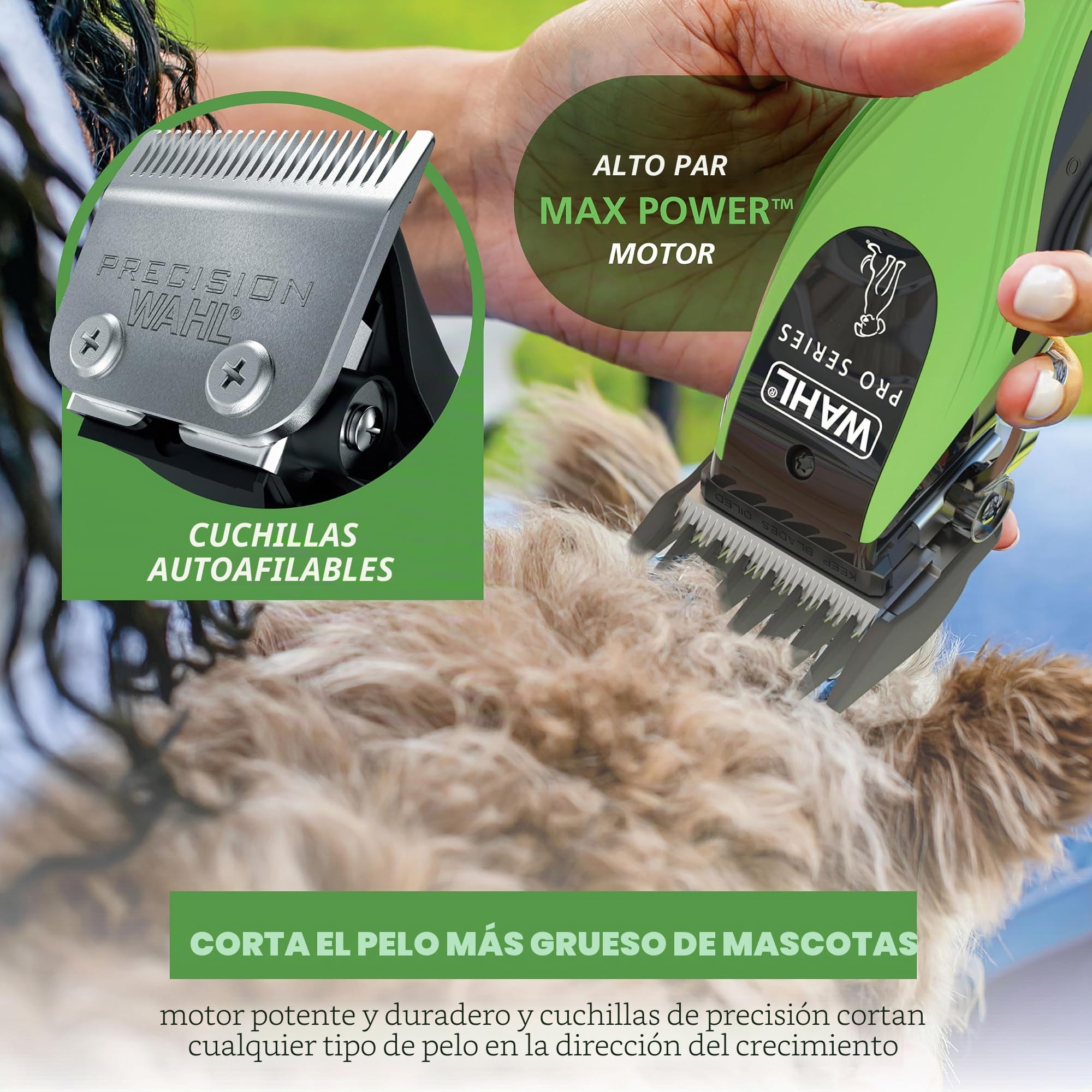 Wahl Pro Series 3025854 - Kit de aseo inalámbrico para perros de iones de litio - Cortapelos para perros recargables y resistentes para abrigos gruesos
