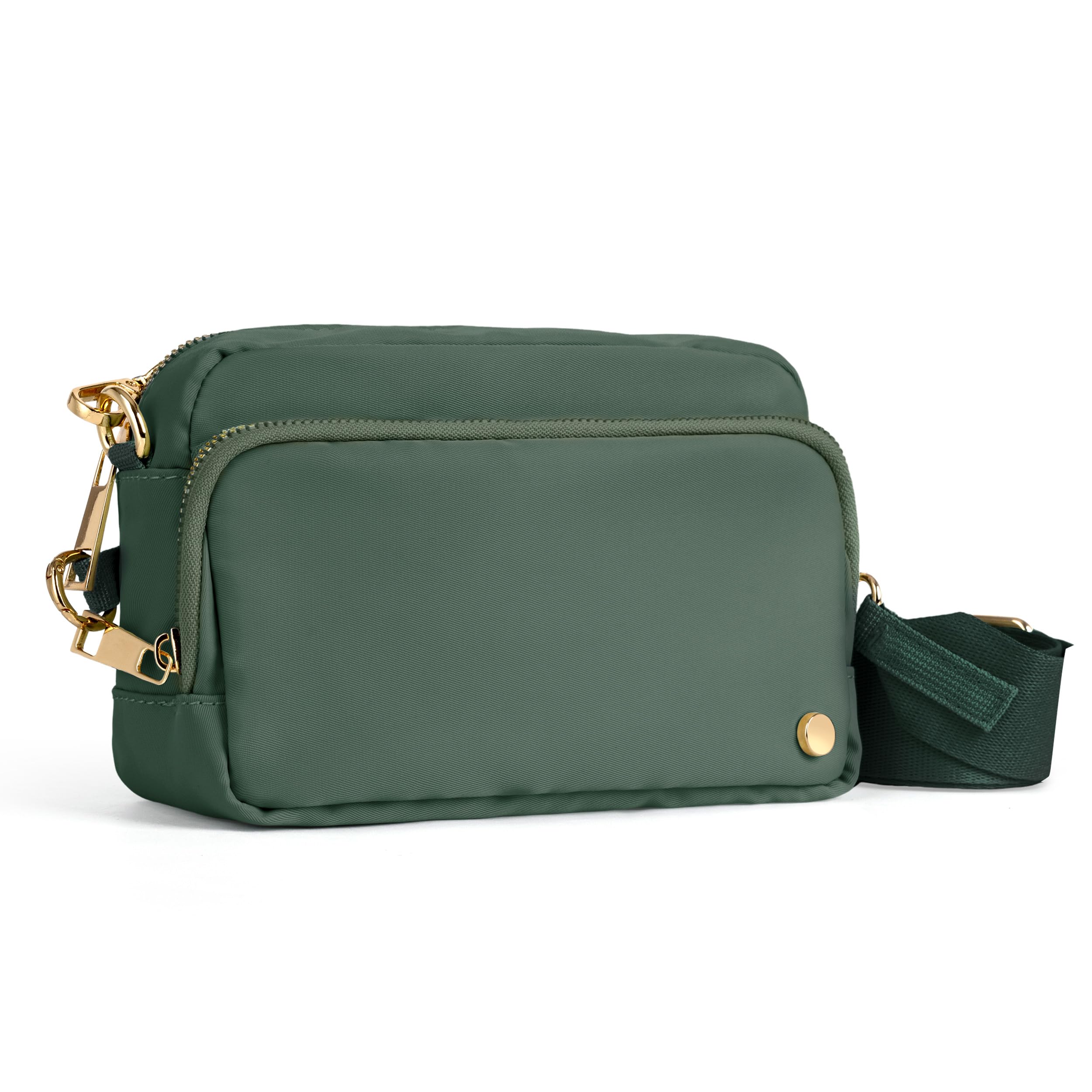 Joryin Anti Theft Crossbody Bag for Women, Slash-resistant RFID Blocking Travel Purses, 1.35L/3L Shoulder Bag, Nylon Small (1.35l) - Hunter Green