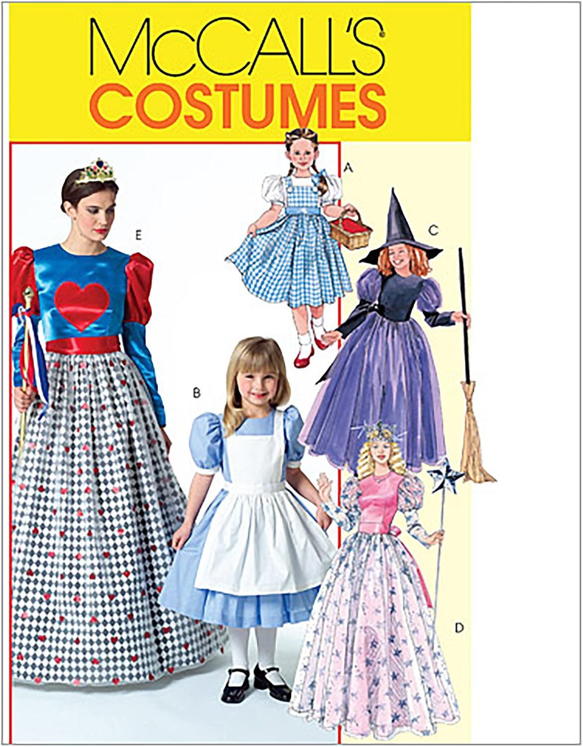 McCall's M4948 Girl's Good Witch, Bad Witch, and Fairy Tale Costume Sewing Patterns, Sizes 3-8