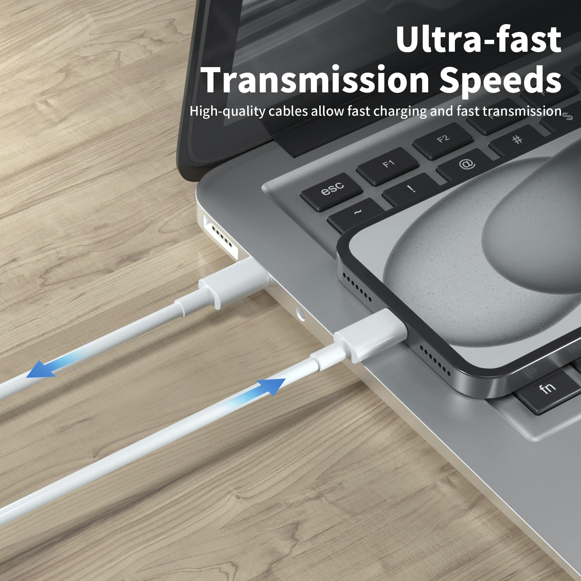 Caricatore USB C Rapido - 25W USBC Caricabatterie Replacement for iPhone 16/16 Pro/16 Pro Max/16 Plus/15,USB C Charger con 2M Cavo Adattatore Spinotto Presa Spina Carica Ricarica Alimentatore Duaermen