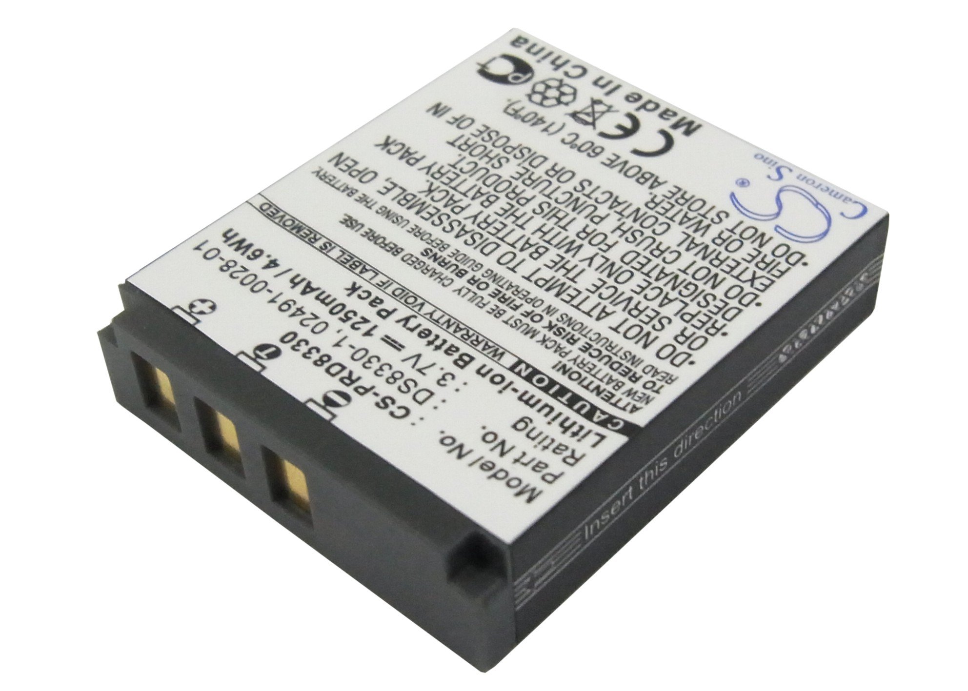 Bateria 1250mAh do Rollei Compactline 150, Prego 8330, DP8300, Acer CP-8531, Revue DC 10.1
