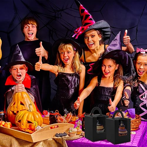 Vista 33 de Lainrrew Cajas para magdalenas, 30 cajas individuales para cupcakes, recipientes individuales para magdalenas, contenedores de pastelería con Verde