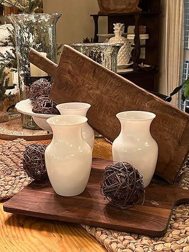 Miniatura 6 de Floral Supply Online - Jarrón blanco para decoración del hogar y guía de flores - Jarrón decorativo de cristal para arreglos florales bodas