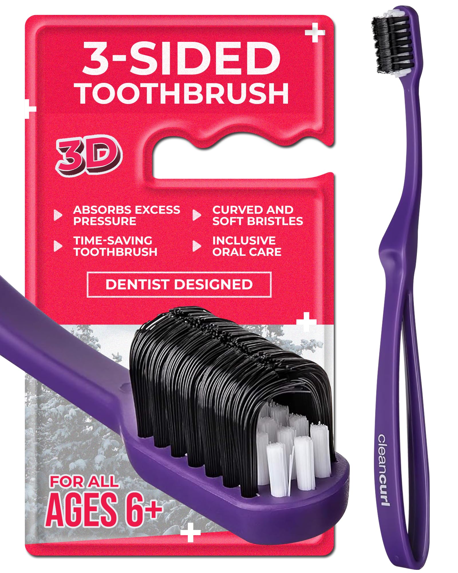 CleanCurl Toothbrush - 3D Soft CURL Implant and Gum Care