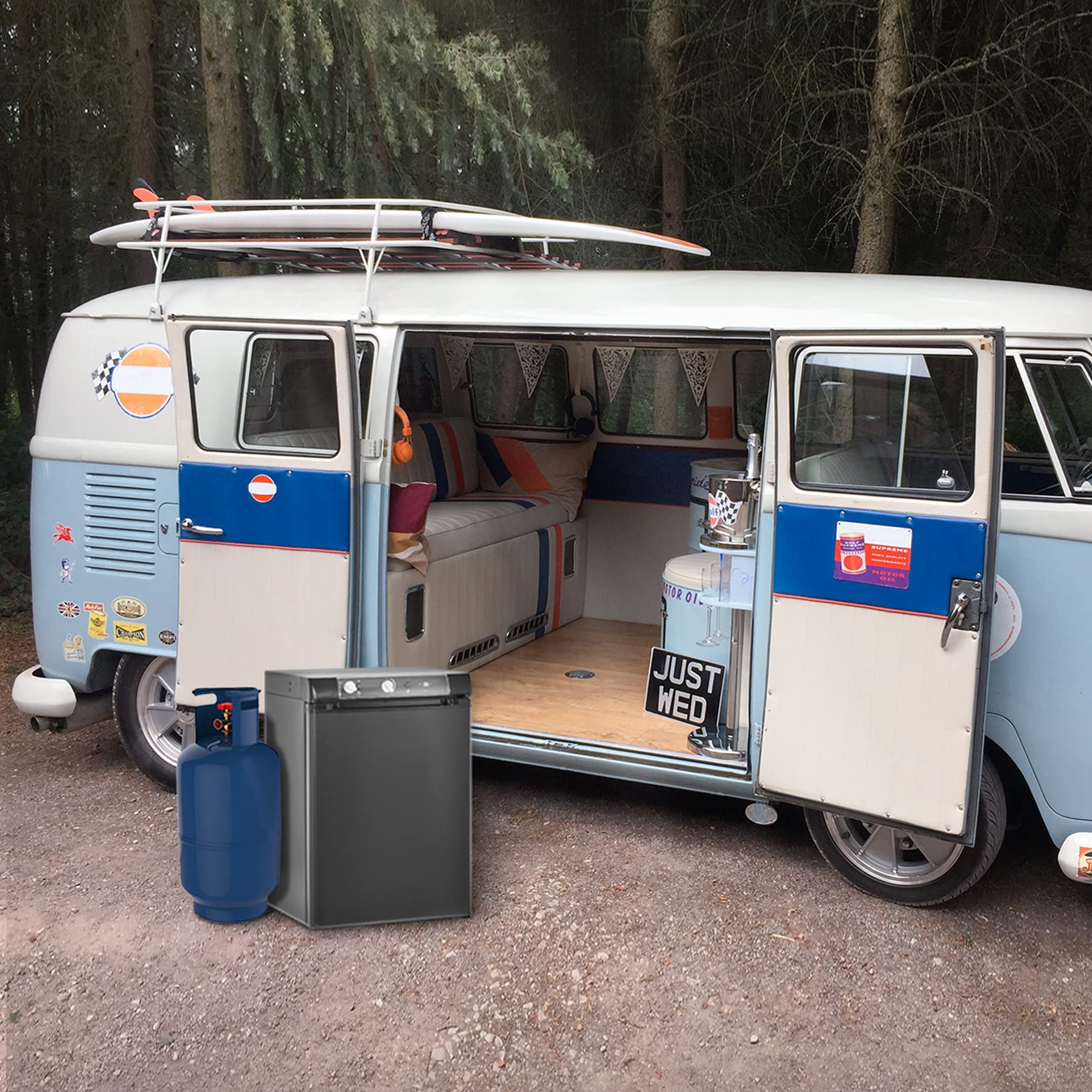 Buy Techomey Propane Refrigerator 2.1 Cu.Ft, Camper Refrigerator 12 V