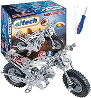 Vista 1 de Eitech Juguete educativo STEM para motocicleta: introducción a la ingeniería y el aprendizaje STEAM, construcción y juego de acero con 150 piezas