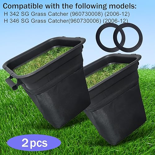 Miniatura 3 de deawater 2pck 532400226 400226 - Bolsa de césped suave con bolsa de pasto con junta de cubierta de bolsa 532127534 para cortadoras de césped