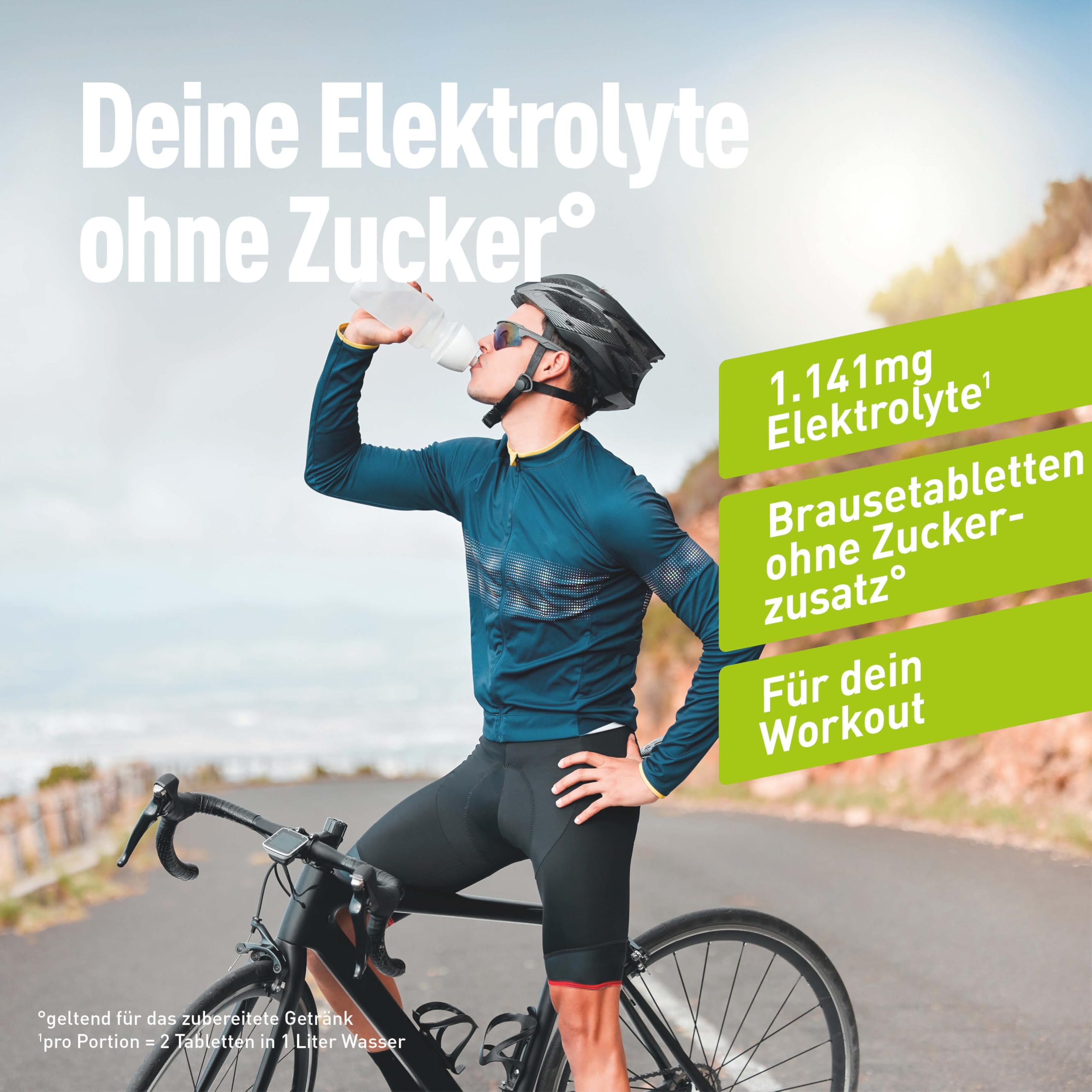 Dextro Energy Zero Calories Elektrolyte ohne Zucker Lime - 12x20 Brausetabletten (12er Pack) - Zusatz von Natrium, Magnesium, Chlorid, Calcium und Kalium für Elektrolyt Getränke