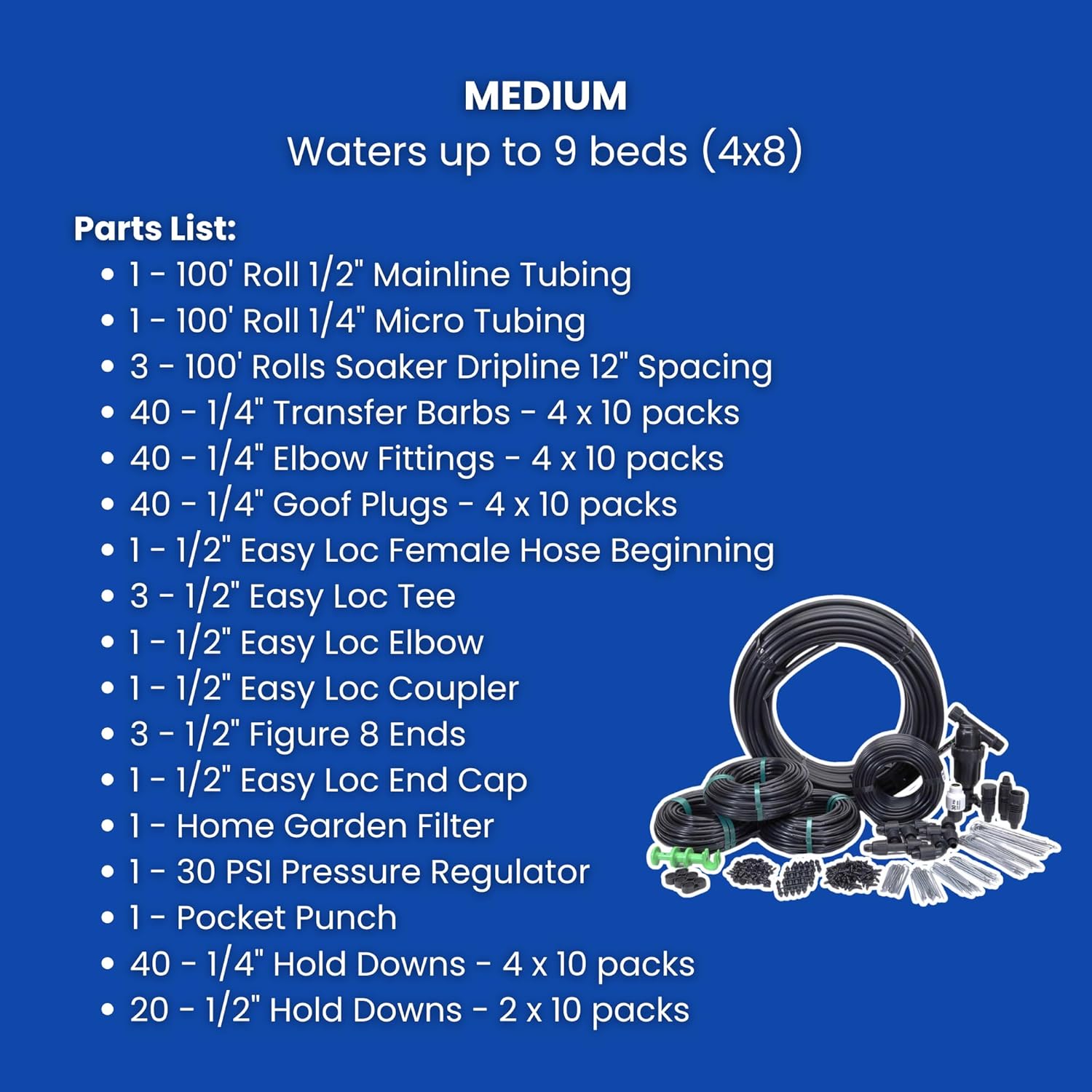 Dripworks Premium Garden Bed Irrigation Kit for Watering Plants in Raised Garden Bed - Waters Upto 3 Beds (4'x8') | Agricultural Grade Components | Trusted Brand Since 1991