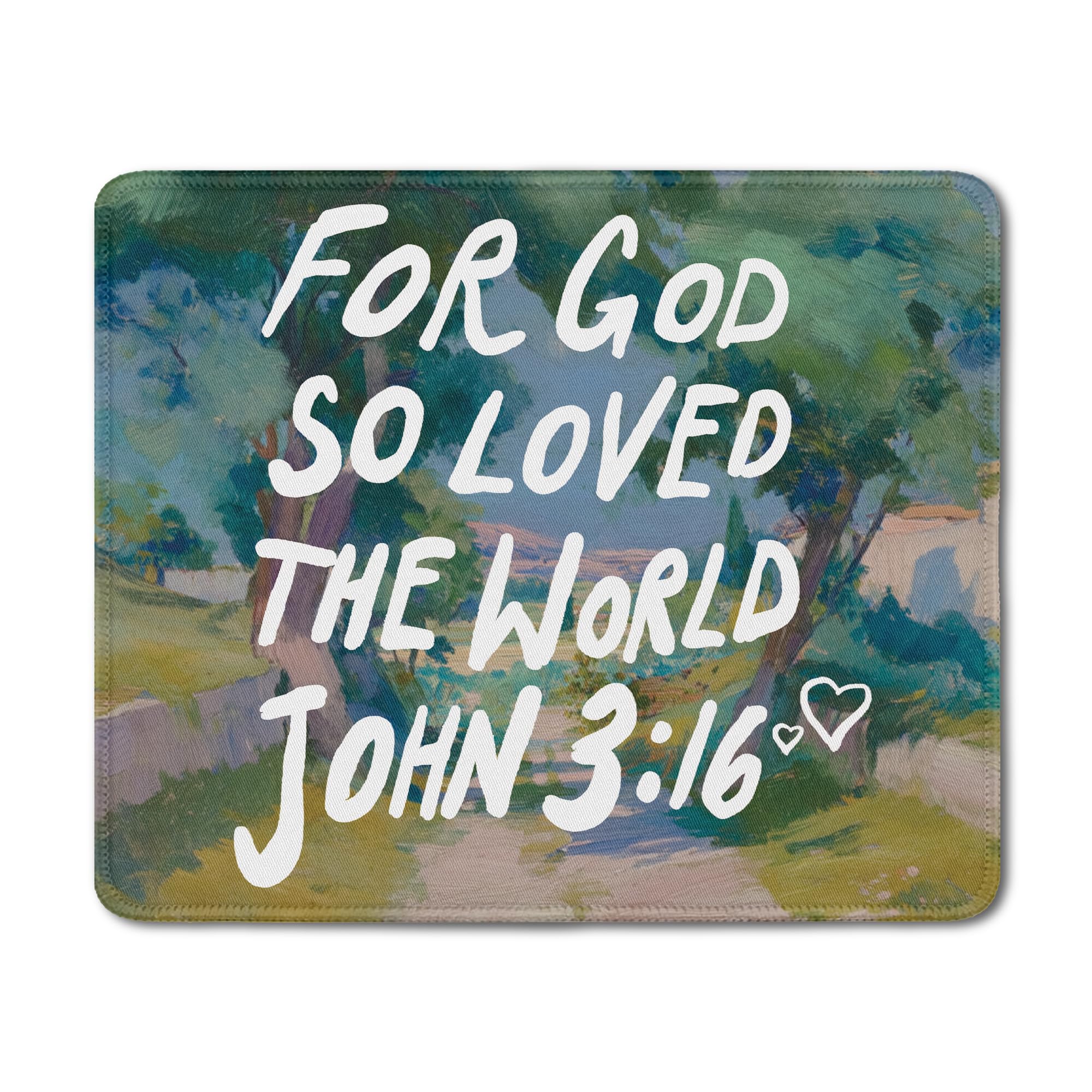Inspirational Christian Mouse Pad - Floral Bible Verse -25