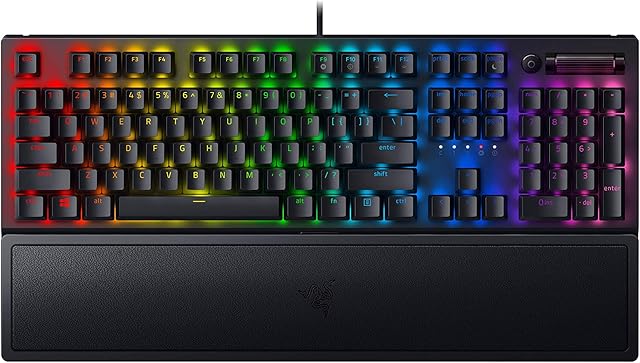 Razer BlackWidow V3 Mechanical Gaming Keyboard: Yellow Mechanical Switches - Linear & Silent - Chroma RGB Lighting - Compact Form Factor - Programmable Macro Functionality, Classic Black