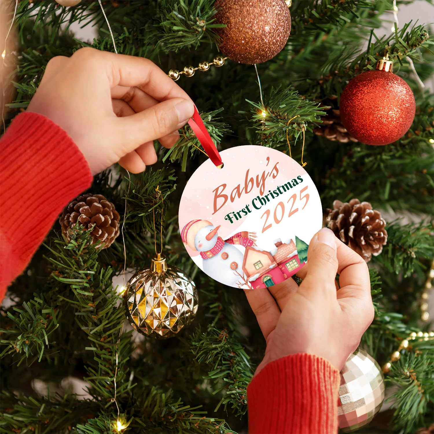 Soul Décor Christmas Tree Decorations, Baby's First Christmas 2025 Ornament,