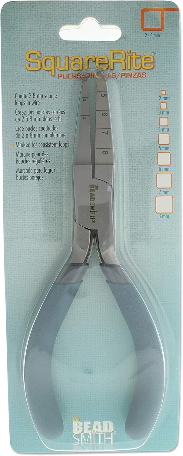 The Beadsmith Square Rite Pliers - Create Consistent Square Shapes in 2-8mm Diameters – Wire Working Tool for Jewelry Making, Wire Pieces for Findings, Art and Home Decor - Image 7