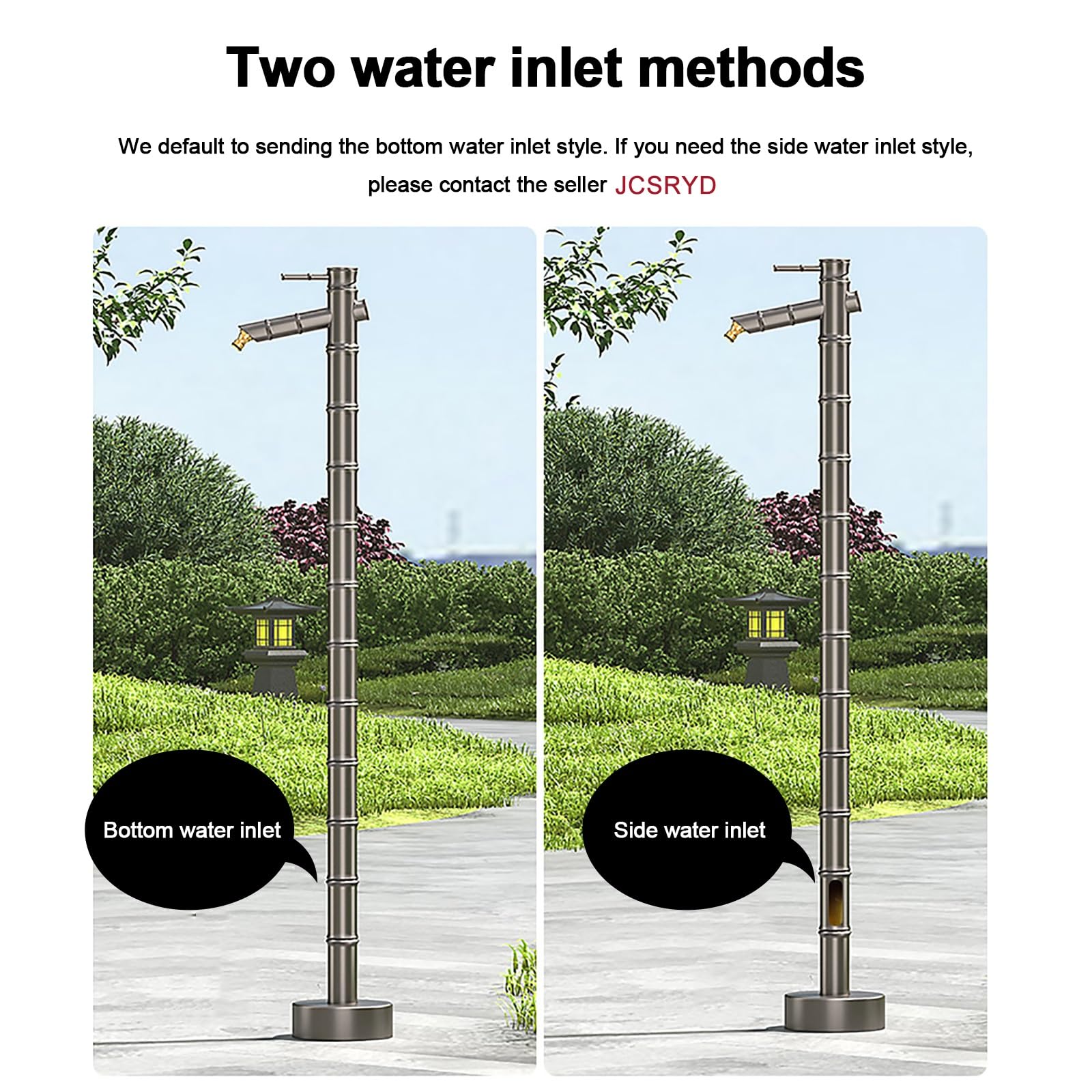 Columna de agua de cobre para jardín al aire libre, grifo anticongelante decorativo montado en el suelo para patio y patio trasero