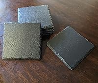 Vista 5 de Prepara tu decoración: posavasos únicos para motocicleta en pizarra natural, pizarra cuadrada, juego de 5