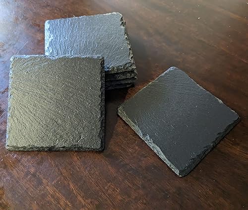 Miniatura 6 de Prepara tu decoración posavasos únicos para motocicleta en pizarra natural, pizarra cuadrada, juego de 5