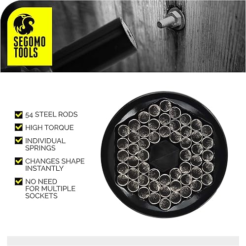 Miniatura 4 de Segomo Tools 0.276 in a 0.748 in | Juego de herramientas universales multifunción de 1/4 a 3/4 pulgadas | Juego de enchufes universales | Agarre