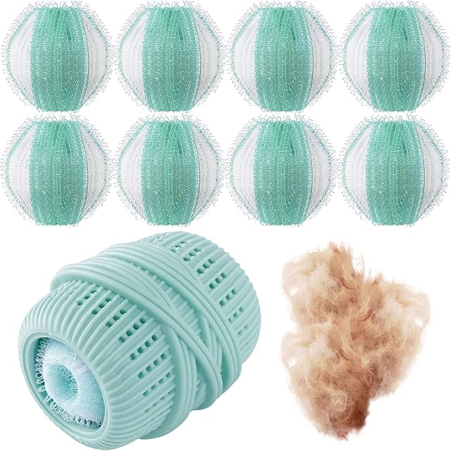 LucaSng 8PCS Pet Hair Remover and Laundry Ball Set, Reusable Dog Hair Remover for Laundry, Lint Remover Laundry Ball in Washing Machine, Pet Hair Catcher for Clothes
