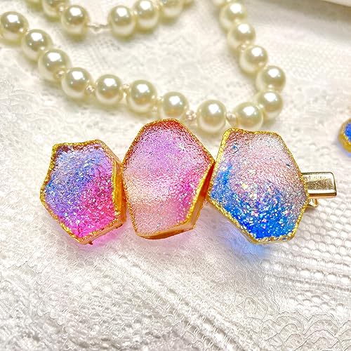 Miniatura 6 de Juego de moldes de silicona de resina epoxi de ágata druzy para joyería de cabujón de geoda, pendientes, pulseras, 33 formas de 0,35 a 1,65 pulgadas