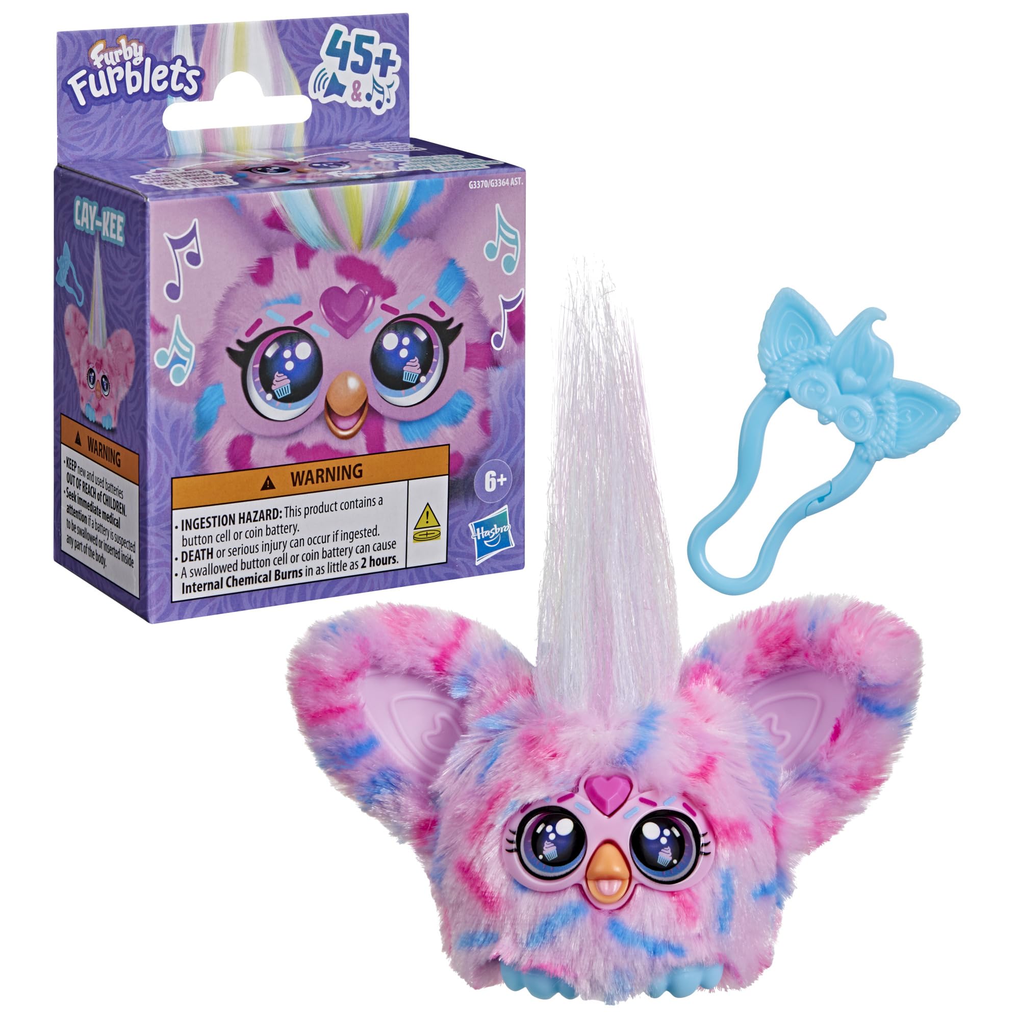 Furby Furblets, Minipeluche Cay-Kee, Temática de Pastel Rosa, Música y Sonidos, Juguetes con temática de Alimentos, para niños y niñas a Partir de 6 años - 2