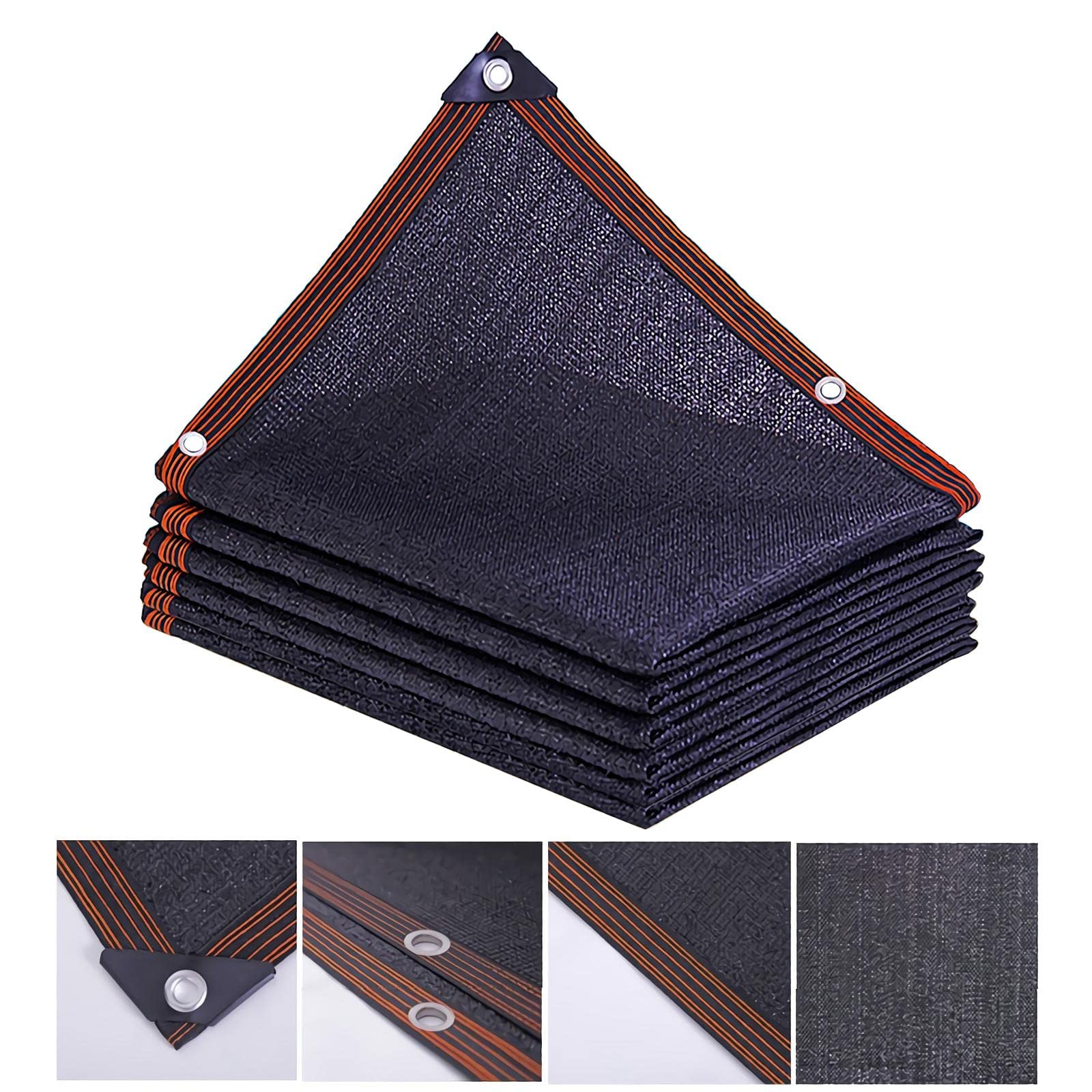 GLDYTVF Black 90~95% Sunblock Shade Netting for Garden Privacy Fence 6x6m Rectangular Shade Sail Ideal for Yard Deck Patio Balcony Breathable & Tear Resistant