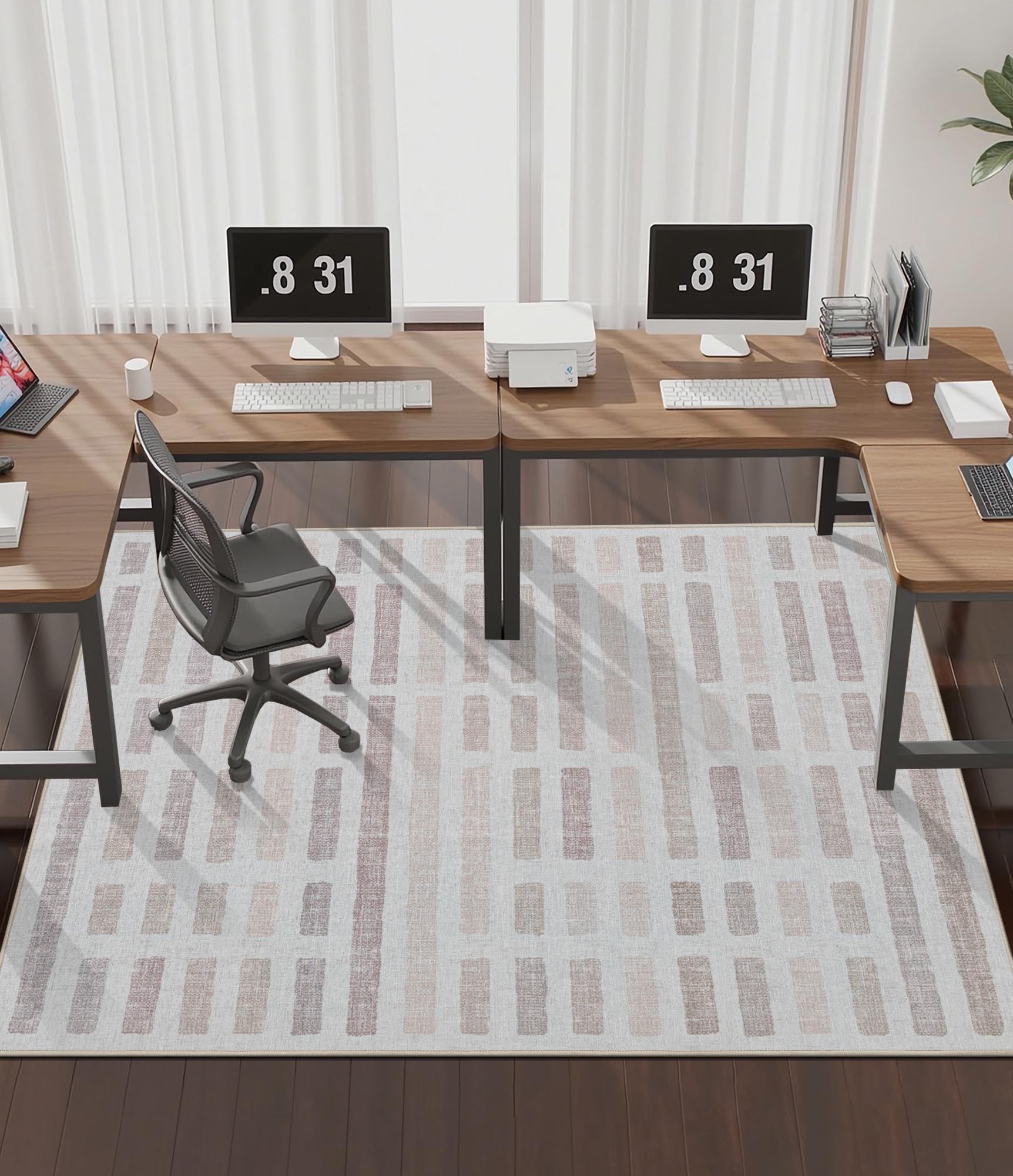 chakme Office Chair Mat for Hardwood Floor, 72"x48" Easy Glide Computer Desk Mat Protector for Rolling Chair Under Desk Rug Nonslip Backing, Machine Wash, (Plaid)