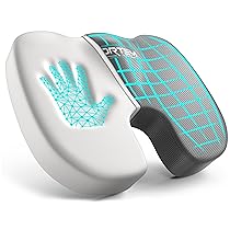 FORTEM Cuscino Sedia Ufficio, Cuscino Sedile, Cuscino Memory Foam per Sedia da Scrivania, Cuscino Antiscivolo per Gaming, Cuscino Sedile Auto, Fodera Lavabile