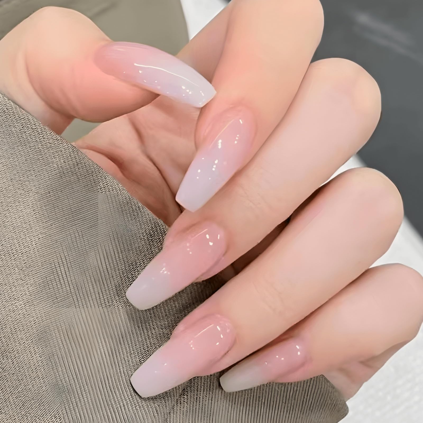 Amazon | COLORBIRD ネイルチップ ロング 24枚 ピンク ネイル 付け爪 