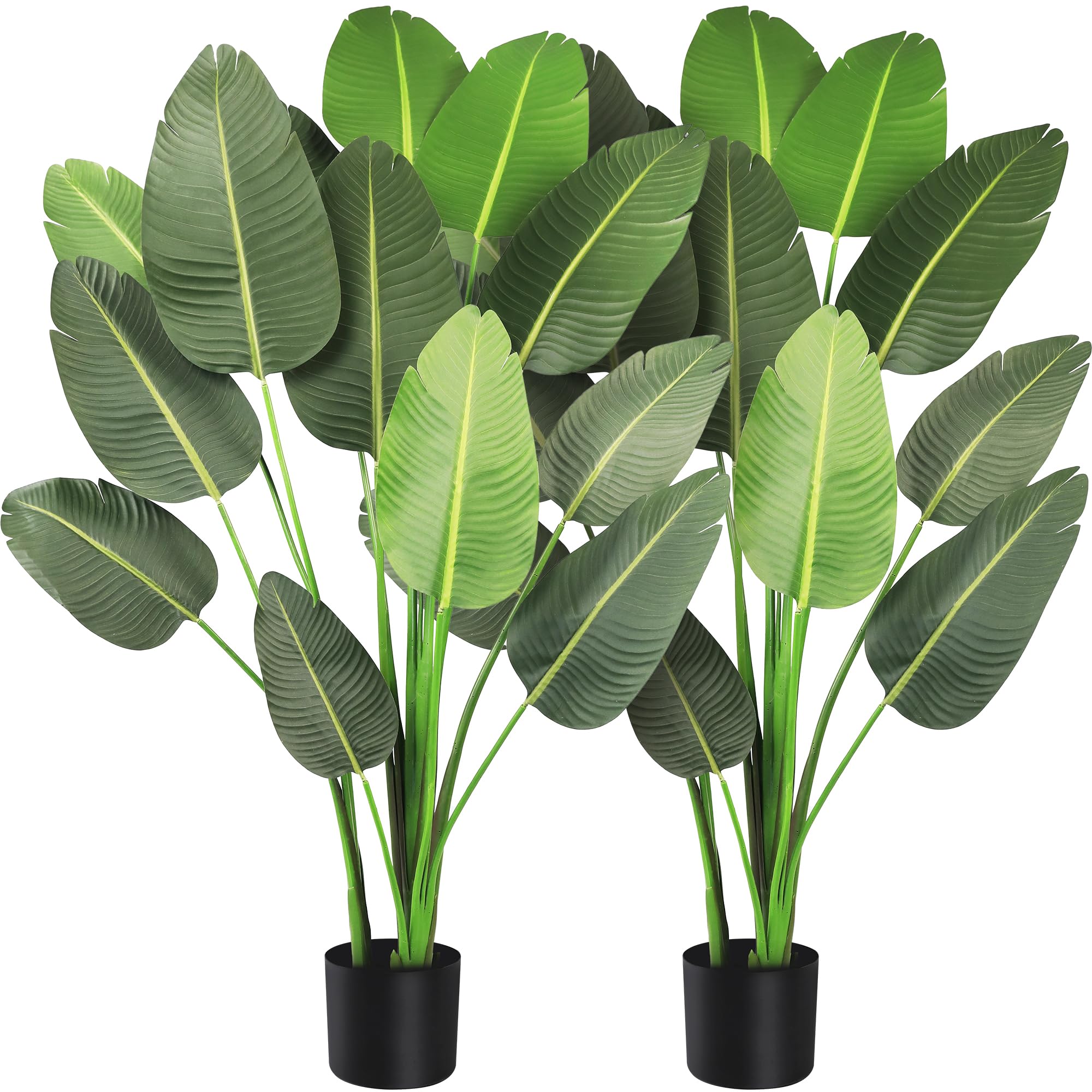 Artificial Bird of Paradise Tree, Tall Fake Silk Tropical Palm Banana Leaf Plant for Home, Office, Living Room, Housewarming Gift