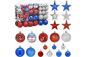 105PCS 4th of July Hanging Balls Christmas Ornaments Set 2022