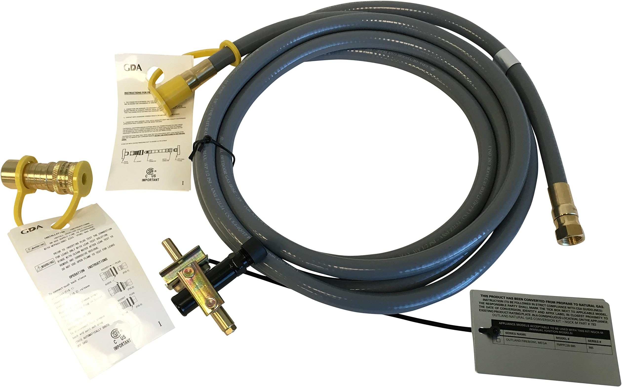 Outland Firebowl Natural Gas Conversion Kits for Specified Models of Portable Propane Fire Pits, Complete 3 Piece Set - CSA Certified for Quick & Easy Conversion (783 NGCK Manual for FMPPC2B-885 Mega)