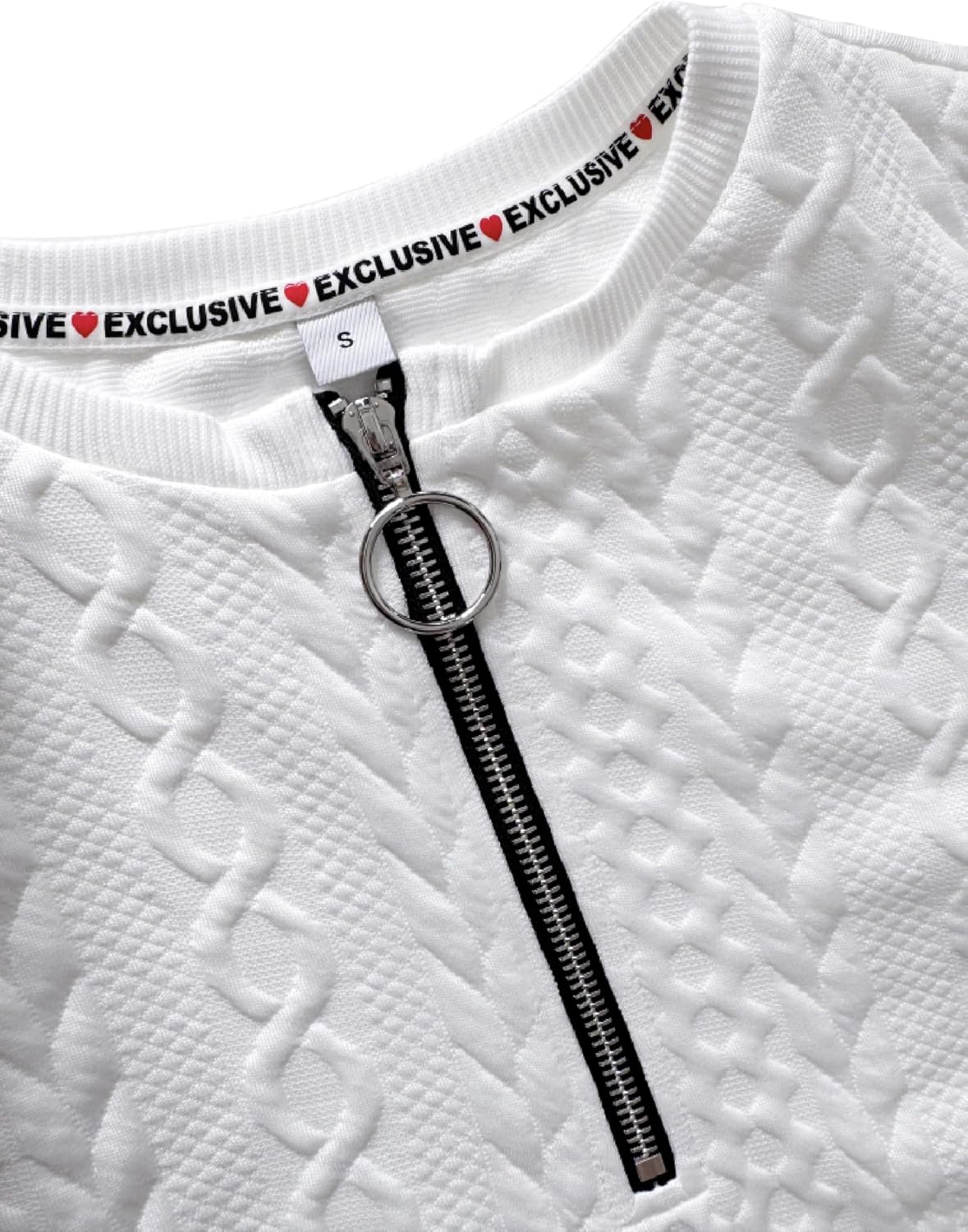 XNC Women's Sweatshirts Quarter Zip Long Sleeve White Pullover Crewneck Textured Fall Fashion Outfits 2025 Winter Clothes - Image 6