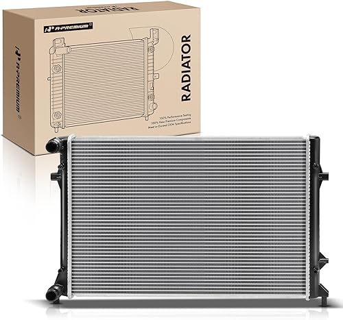 A-Premium Conjunto de radiador de refrigerante del motor sin enfriador de aceite compatible con Volkswagen Jetta 2009-2014, Passat 2006-2009