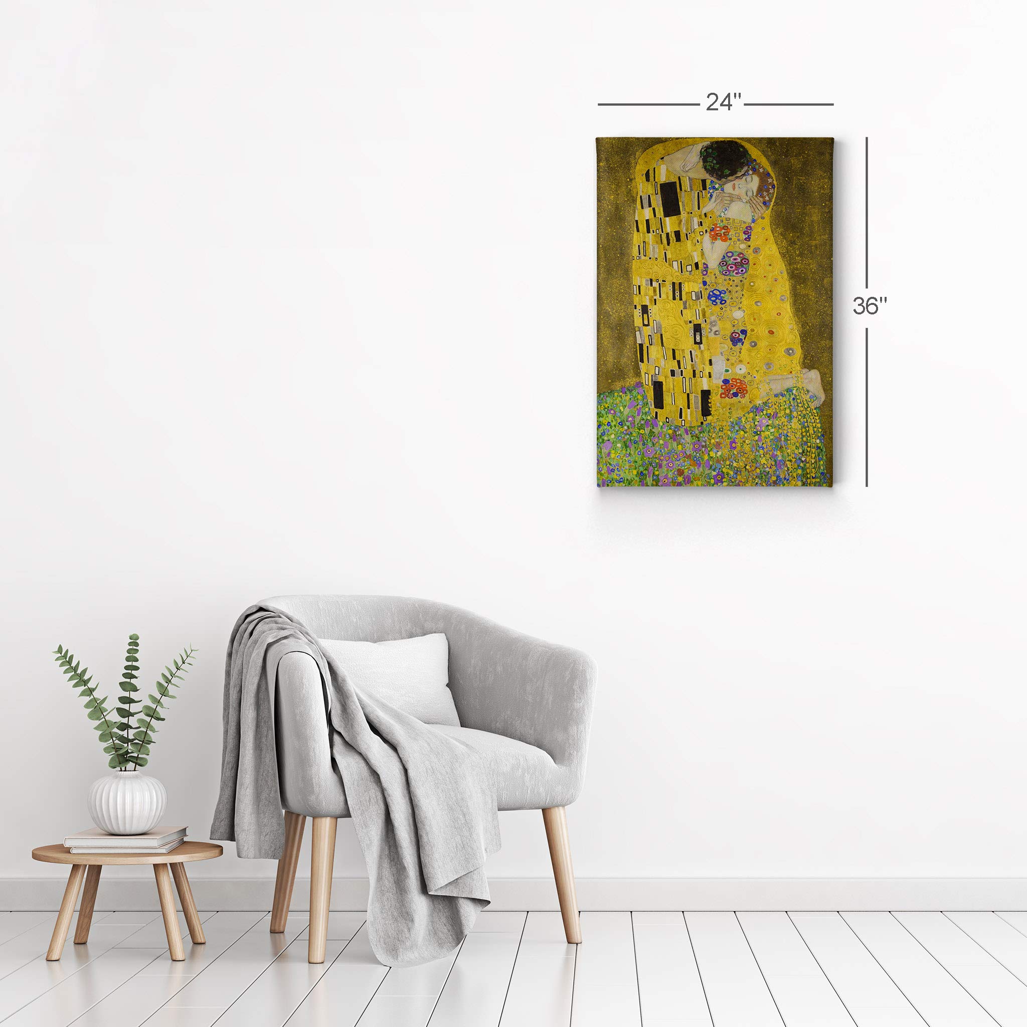 Amazon.co.jp: Smile Art Design The Kiss by Gustav Klimt キャンバス 