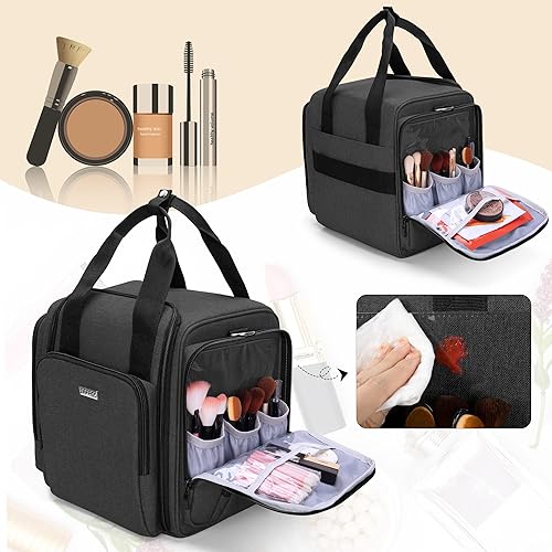 Miniatura 3 de BAFASO Bolsa de cosméticos con 4 bolsas interiores extraíbles, Negro -
